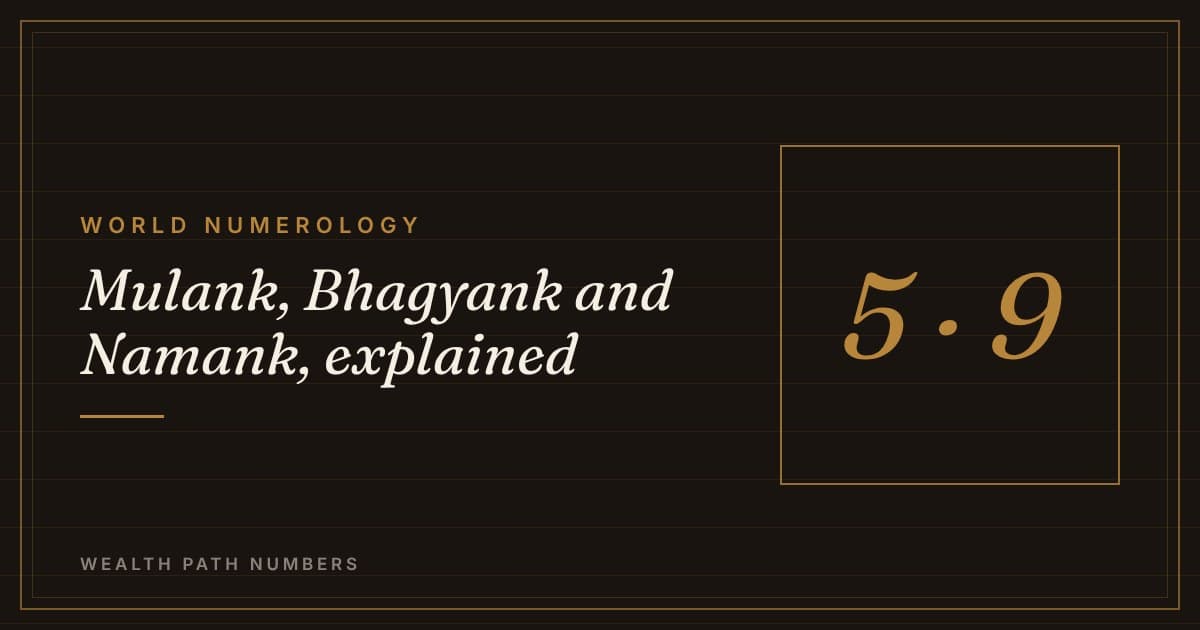 Mulank, Bhagyank and Namank Explained: Indian Numerology and Your Money Numbers